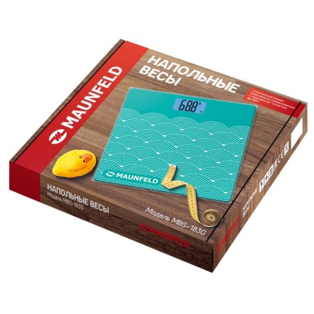 Floor Libra Maunfeld MBS-183G03, electronic, up to 180 kg, 1HAAA (in the set), turquoise-4
