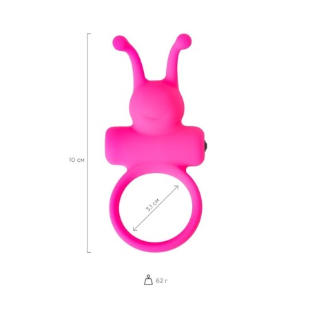 Erective ring for penis, silicone, pink color, D 3.1 cm-3