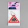 The reflective element "sign", bilateral, 6 × 4.3 cm, white/red color