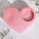 Climb "Heart is large. Marble" from gypsum, 10.5x9x4.5cm, pink