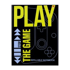Notebook on rings, 160 sheets in the Play The Game cage, hard cover, glossy lamination, with a change of block