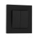 Tot Matte Glass switch, 10 a, 2 cl., Hidden, glass, black