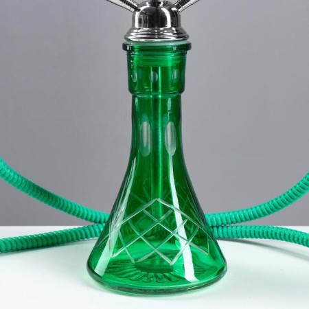 Hookah "Stars", 52 cm, 2 tubes, green-1