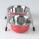 A set of 2 colored bowls on a stand, 2 x 225 ml