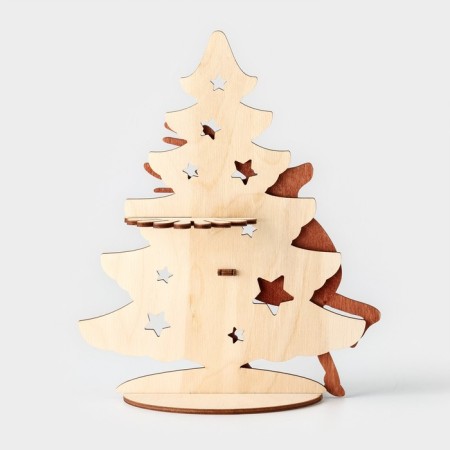 Napotnik wooden shade "New Year's deer", 16 × 11 × 20 cm-3