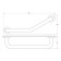 Curved handrail d = 25 mm x 39 cm, chrome, artwelle