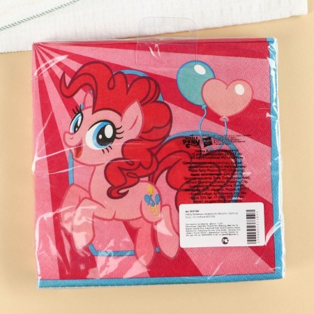 Paper napkins "Pink Pie", 33x33 cm, 20 pieces, 3 strata, my literal pony-8