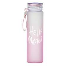 Water bottle, 500 ml Hello Master, 22 x 6 cm, pink