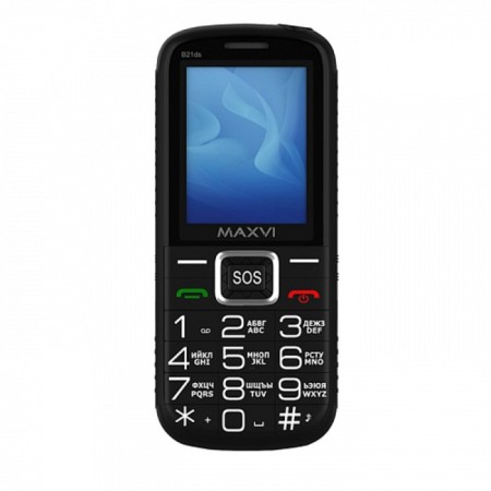 Cell phone Maxvi B21DS, 2.4 ", 1.3MP, Microsd, 2SIM, FM, SOS, Doc. Station, 1600 Mach, Black-2