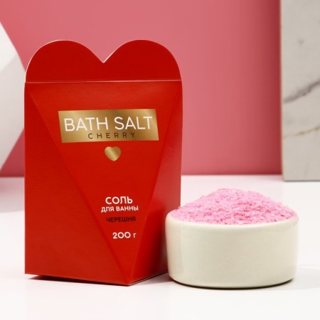 Bath Salt bath, 200 g, cherry aroma, pure happiness