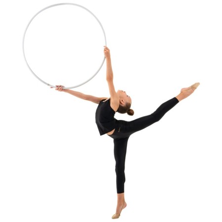 Broke for rhythmic gymnastics Grace Dance, professional, d = 80 cm, white color-6