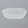 Tartlet, white, oval shape, 7.3 x 3.5 x 2.3 cm
