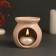 Aroma lamp ceramics "Happy is one who is happy at home" beige 7.2x7.2x7.8 cm