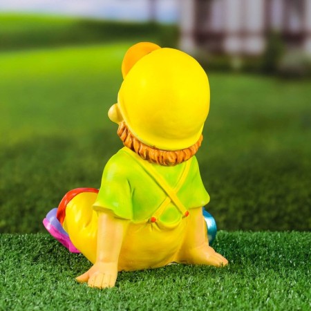 Garden figure "Boy in Kepka-Technika" 16x17x19cm-2