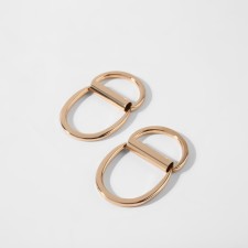 The half -ring for bags is double, d = 20 mm, thickness - 1 mm, 2 pcs, gold color