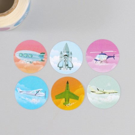 Stick Paper "Aviation" d = 2.5 cm 252 pcs in roll-3