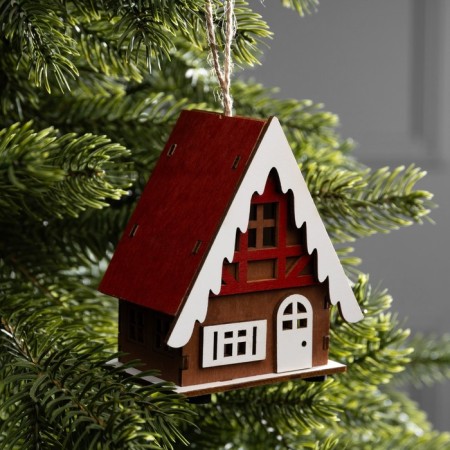 Submissive Sveta "Winter House", 9x5.5x10 cm, 1 LED, AG10X3 (in the set), glow warm white-1