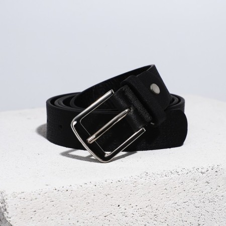 Gift set, 3 belts, buckle metal, screw, black color-1