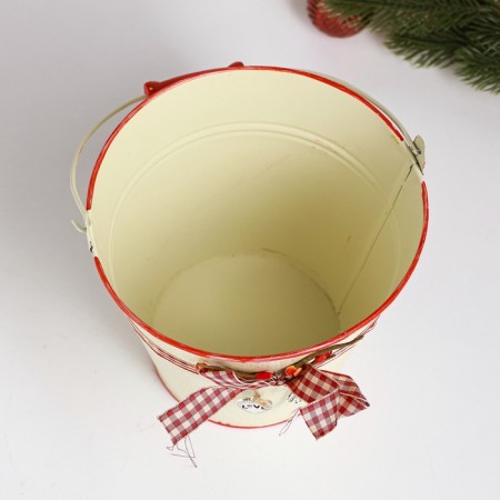 Kashpo "Bucket Rustad" Bezhevoy, 15x15x14cm-5