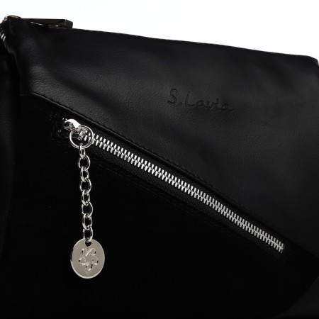 Bag Cross-Bodi with a zipper, black color-3
