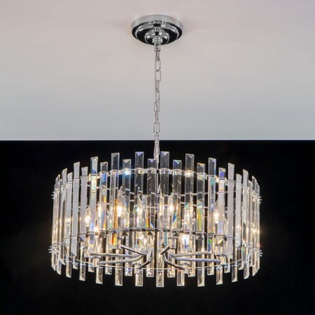 Suspendor Lamp Citilux "Ingvar" CL334181, 59x59x110 cm, 8x60W, E14, color gray-4