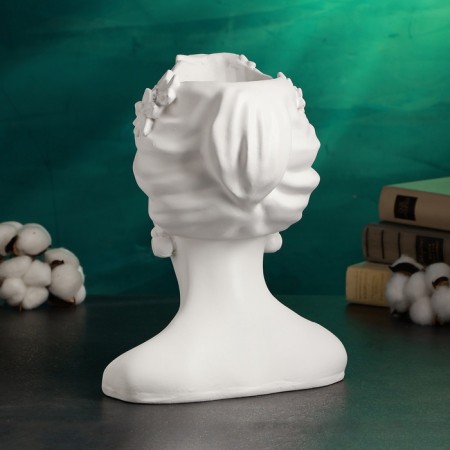 Kashpo - VAZ "Klementina" 22x16x29cm, white-3