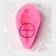 Mold Dolyana "Horn", silicone, 9.2 × 6 × 1.5 cm, pink color
