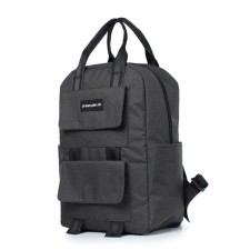 Youth backpack, synthetic fabric, 275x385x140 cm, black
