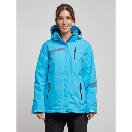 Ski jacket female winter, size 54, blue color
