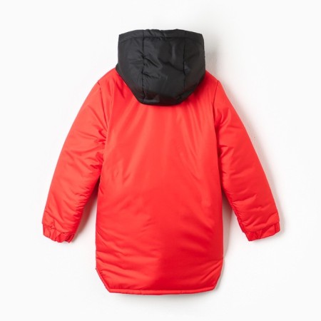 Demi-season jacket, red color, height 122-128 cm-10