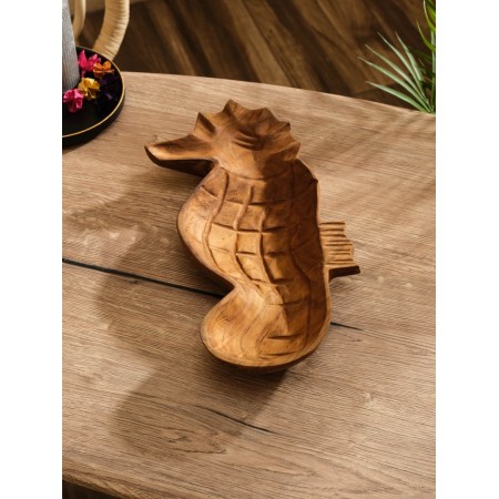 Board "Sea Horse" Jati tree, 33x20x5 cm, col. brown