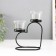 Climber Metal, glass for 2 candles "Heart" d = 2-5 cm black 12x6x17.5 cm