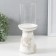 Polystone candlestick for 1 candle "Flowering. Lace" white with a golden patina 9.5x9.5x24.2 cm 984823
