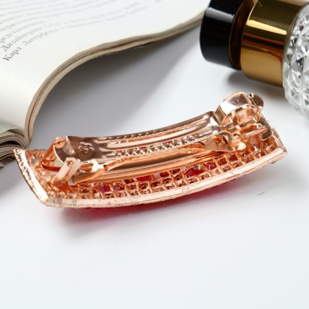 Hair hair clip "Wendy" 9 cm, silver-red-1