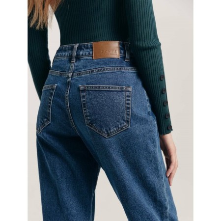 Women's jeans with a high landing CONTE Elegant Balloon, size XXS, color MID Blue-1