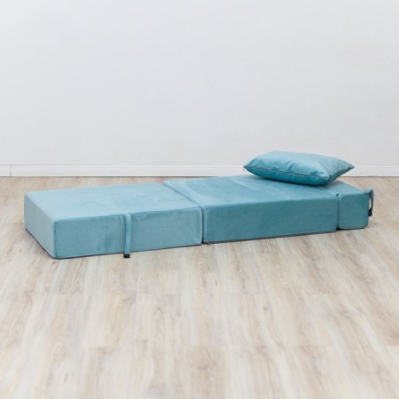 Walked armor-bed "Essen", velor fabric, mint color-4