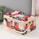 Casket for needlework "patchwork. Flowers, peas and zebra" 19x26x14.5 cm
