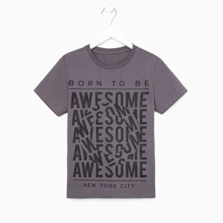 T -shirt for a boy, gray color, height 122 cm