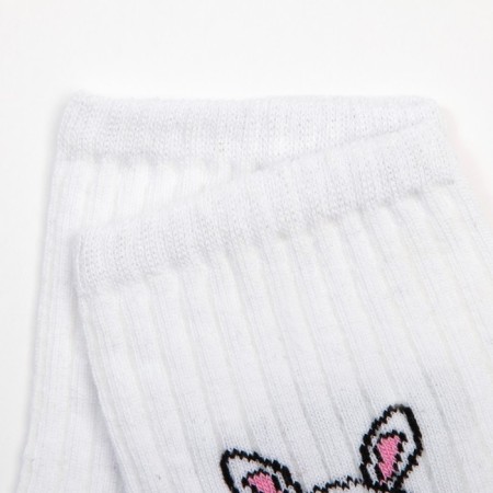 Women's socks "Bunny" minku white color, rr 36-37 (23 cm)-1