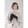 Female gloves, size 8.5, without insulation, brown color