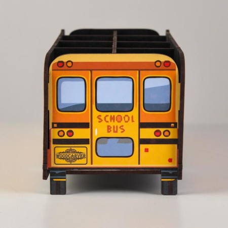 Chancellery stand wooden "School bus", with print-2