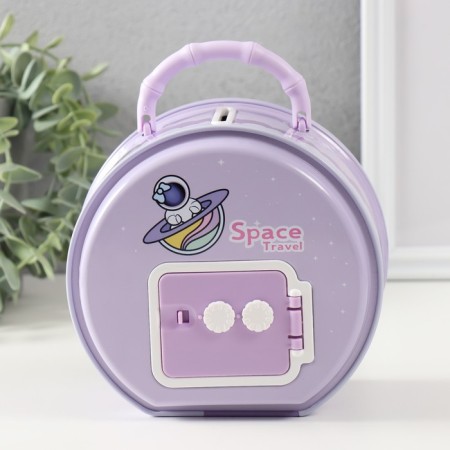 Piggy bank Metal "Cosmos" Safe Castle mix 8x15x15 cm-4
