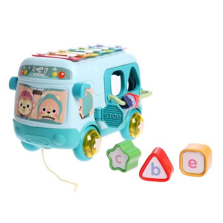 Developing toy "Bus", with a metallophone and a sorter-4