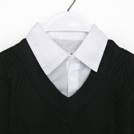 School jumper-unit for boys, black color, height 140-146cm-5