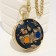 The clock is pocket, musical "Cosmos", quartz, d dial-5.9cm, chain L-36.5cm, gold