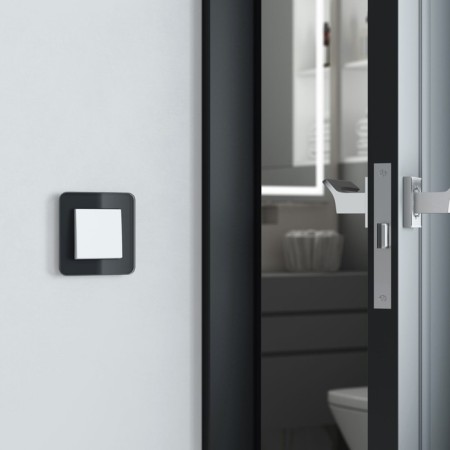 Frame for 1 post Elite (black, glass) W0012448-1