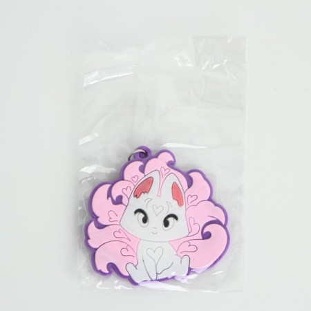 Key keychain, rubber, anime "Girl", 5.7 x 6.2 cm-4