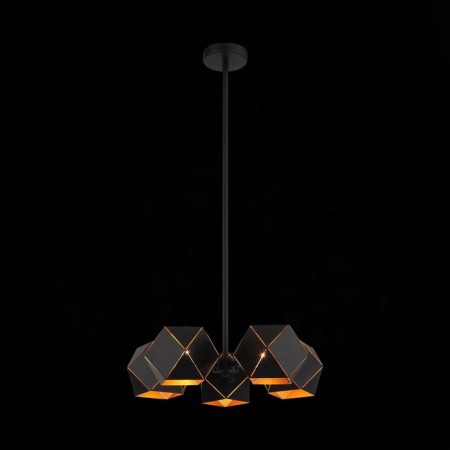 Ceiling Ceiling ST LUCE. SL258.402.05. Enigma. 5x40 watts, E14, 42.5x42.5x45 cm, black color-3
