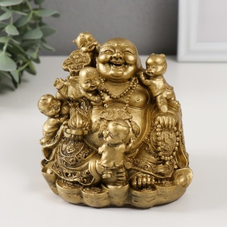 NECKE Polystone for bronze "Hothee with children" 10.8x10x9.5 cm