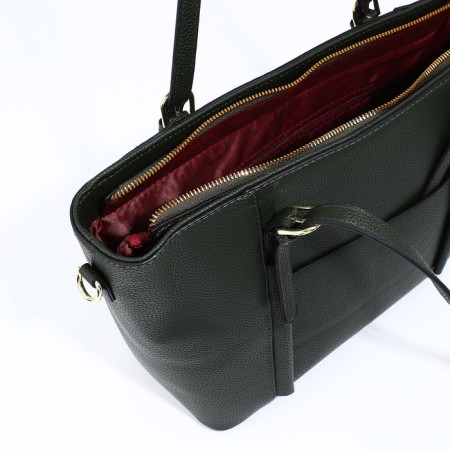Zipper bag with zipper, green color-6